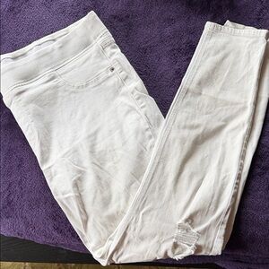 Old Navy Rockstar White Distressed Skinny Jeans